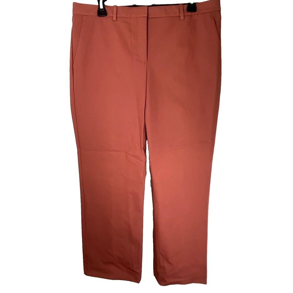 Theory Hartsdale NP Approach Pants Deep Rose Designer Women Size 12 NEW